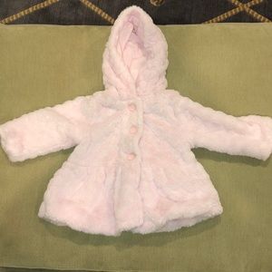 Pink Fluffy Hooded Jacket
